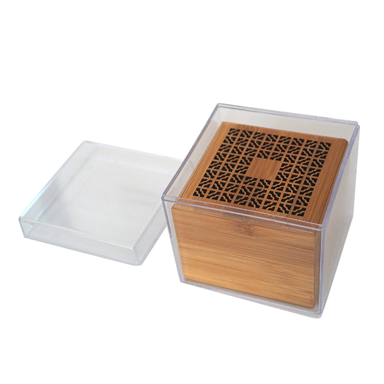 Bamboo wood Incense Burner incense box with Coil Incense Storage Drawer