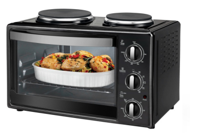 Smad Household 28L Electric Burner Mini Pizza Oven With Hotplate