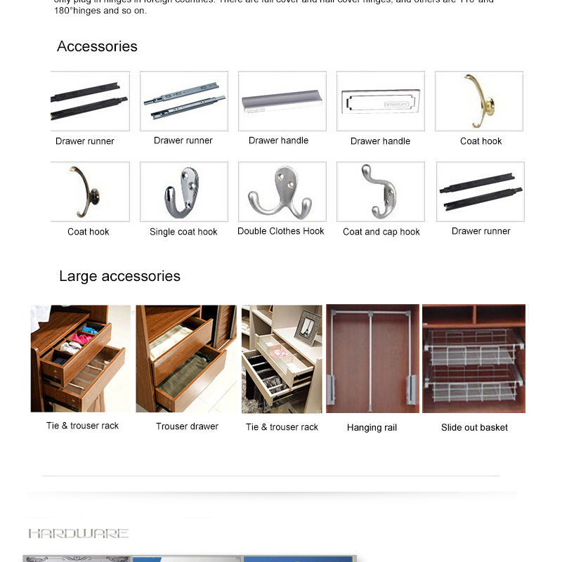 L shape sliding door wardrobe cabinet closet