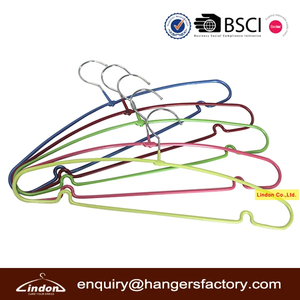 Factory Wholesale Cheap PVC Coated Wire Metal Hangers