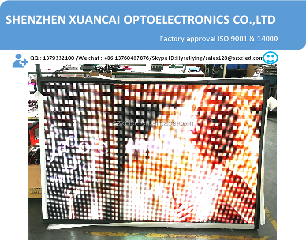 P6 RGB dimension 30''x60'' LED full color single side video display screen