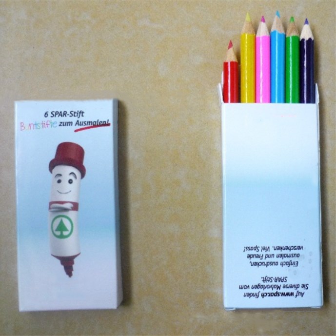 OEM 3.5inch half length children colored drawing pencils