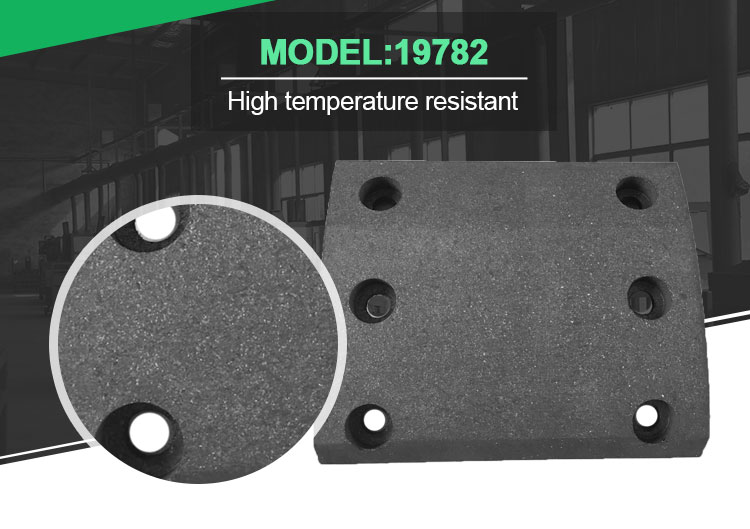 Auto brake parts heavy truck non asbestos brake lining for 19782/19245