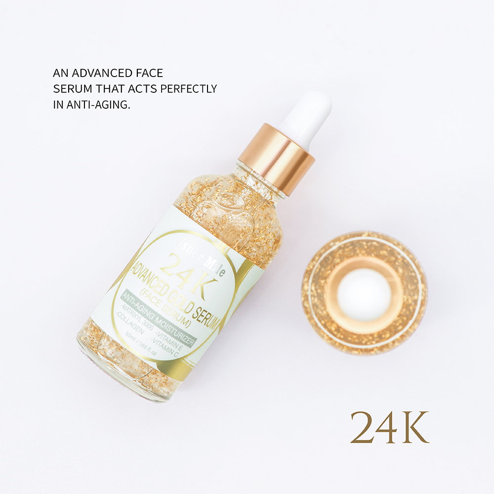 Hot Sale Private Label 24K Skin Care Face Serum for Women Korean 24K Gold Serum