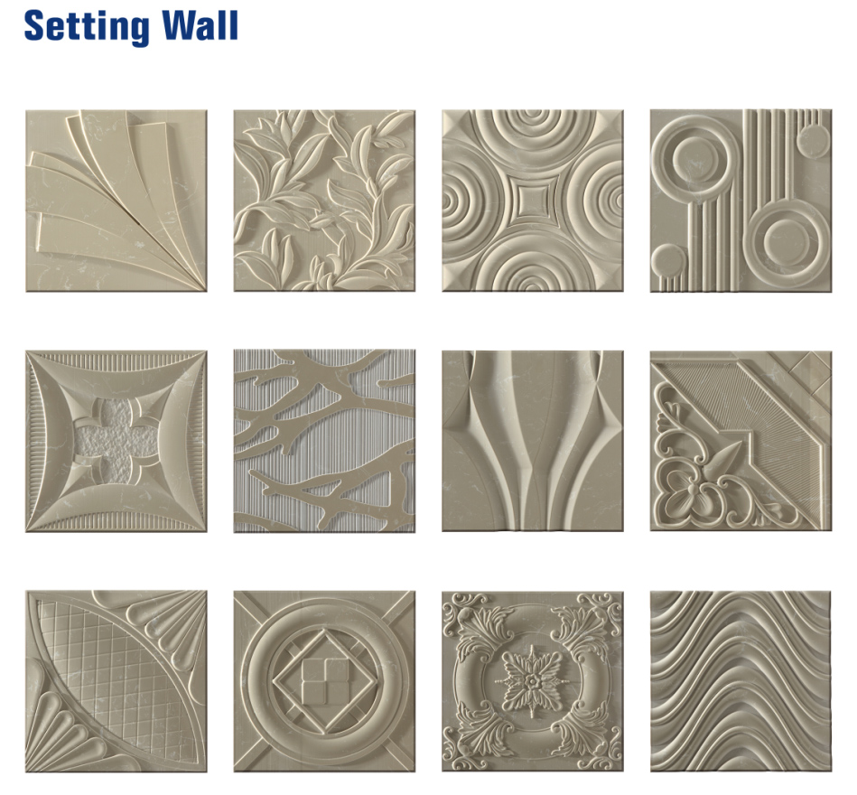 Natural Marble Stone Embossing Art Setting Wall Bedroom Wall Panel