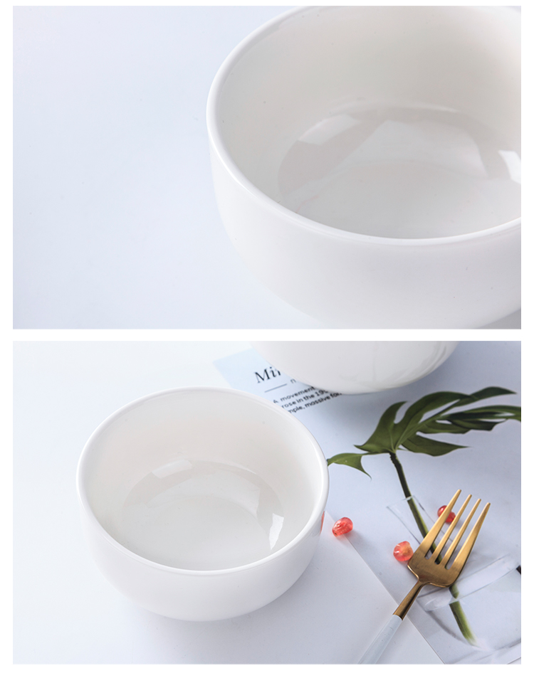 Essential White Japanese Ceramic Bowl Rice Bowl