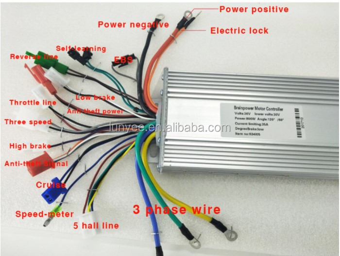 36V/48V 250W/500W/1000W Electric Bike Controller LCD Display OEM