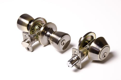 combo polished brass cylindrical knob lock / deadbolt lock lockset