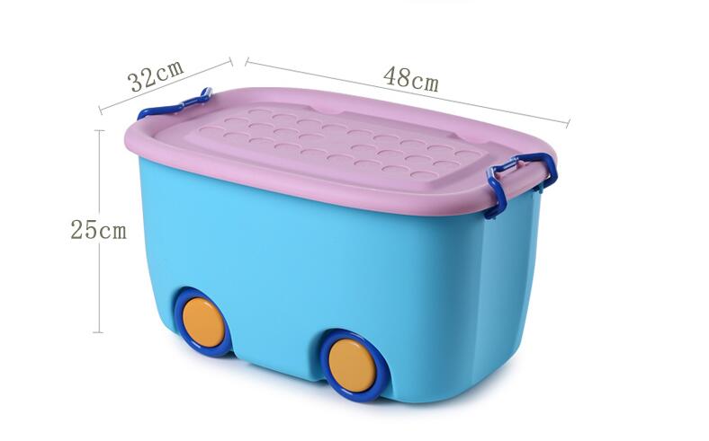 KMB41-W Caja Baúl De Almacenamiento Para Juguetes Con Ruedas