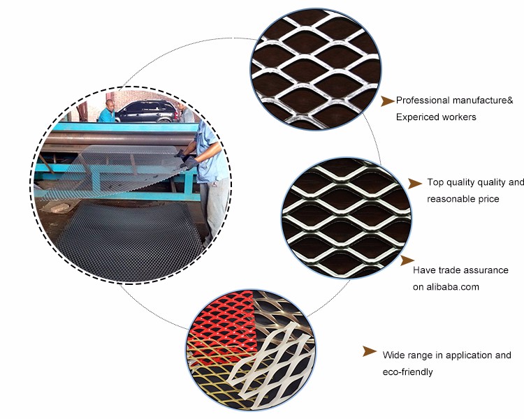 Galvanized Steel Iron Expanded Metal Mesh iron bbq grill expanded metal mesh For Protection and Decoration