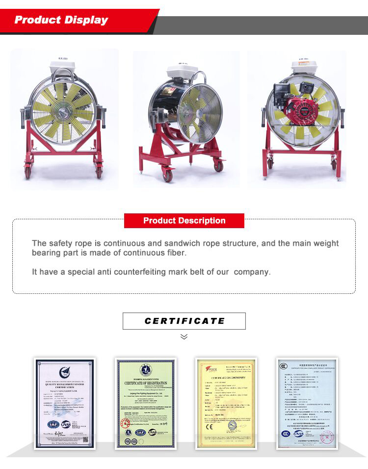 JJXF Wholesale Portable Smoke Exhaust Extractor Fire-fighting Ventilation Fan