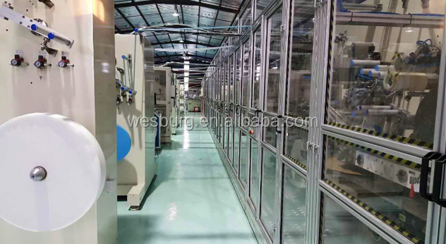 Máquina de fabricación de pañales para bebés con servo completo usado, nueva línea de producción de pañales para bebés, fabricante de China
