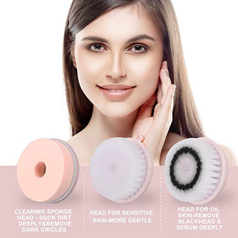 Konka-brosse électrique de nettoyage du visage étanche, avec 2 vitesses, pour les soins de la peau, système de gommage exfoliant, avec support de rangement