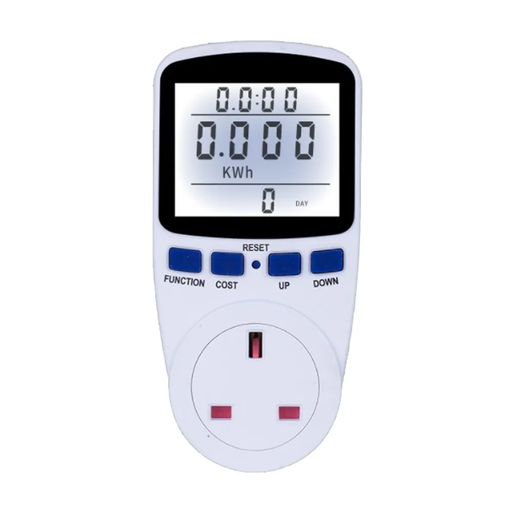 3680W 16A UK Plug LCD Displayed Power Energy Meter