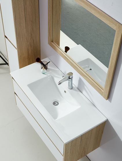 2 Drawers Hanging MDF Antique Sets  Wholesale Specials Bathroom Cabinets Vanity with Side Cabinet
