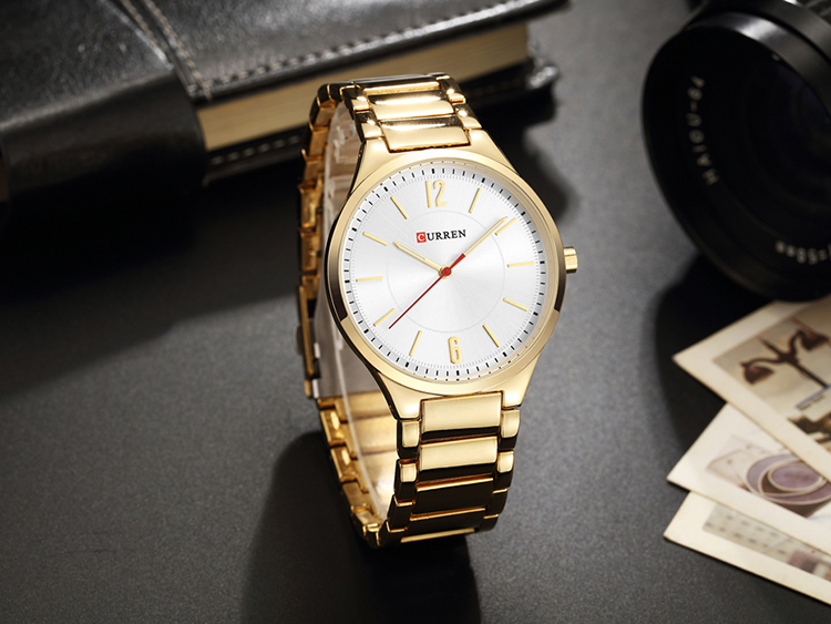 CURREN — montre à Quartz en cuir pour hommes, marque de luxe, en mode, décontractée, Sport, bracelet, horloge, 8280