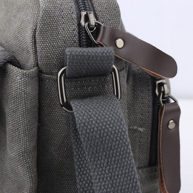 Sac messager en toile de coton pour femme sac à bandoulière messager vintage