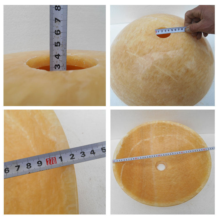 Online Round Marble Bathroom Stone Wash Yellow Onyx Basin India