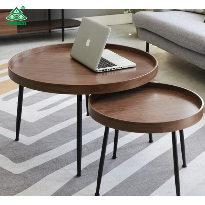 buy black walnut top tea table,luxury modern round side table