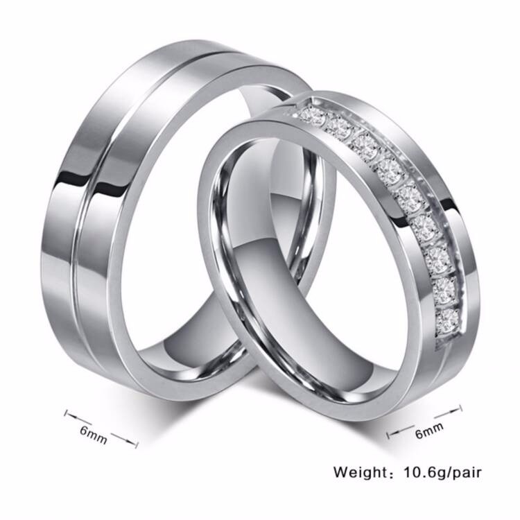 批发热门白金金钻石订婚婚礼情侣环，钻石订婚戒指