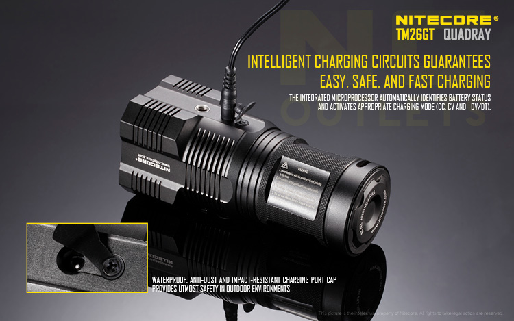 NITECORE TM26GT 3500 Lumens Tactical LED Flashlight - Rechargeable