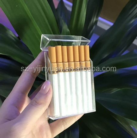 带徽标的豪华塑料烟盒定制烟盒防水透明亚克力香烟展示盒