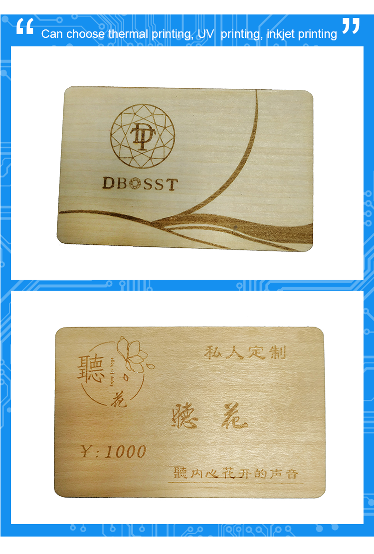 Wholesale Eco-friendly Wooden Business Card by Laser cutting and Engraving
