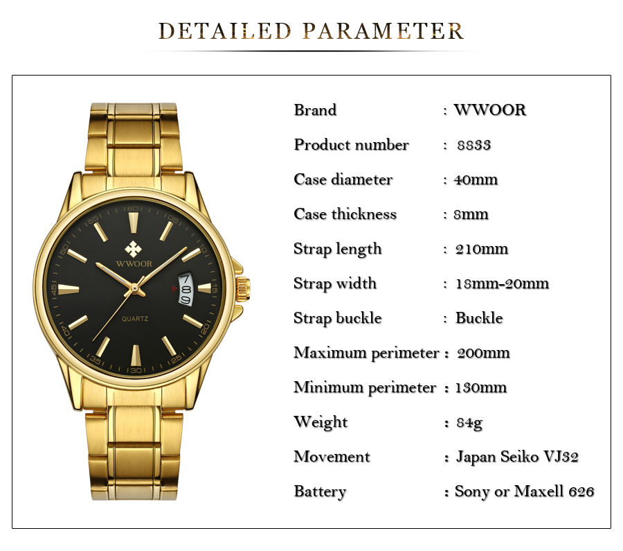 Alibaba Relojes Marca Wwoor WWOOR THIN Cheap Fashion Wristwatches