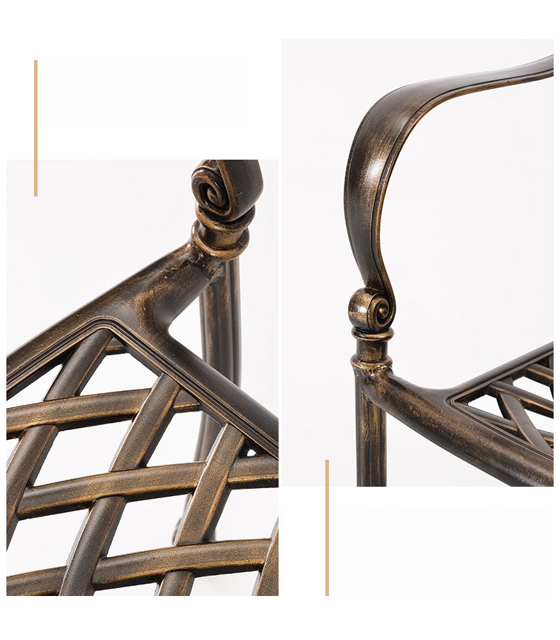 Indoor outdoor metal furniture dining sets table patio coffee cafe beer BBQ round square table chair BBQ furniture