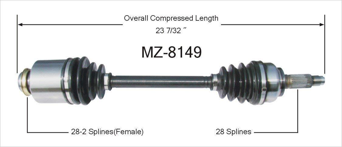 Eje de Transmisión Delantero CV NUEVO MA 3 06-10 M/T MZ8152 MZ8149