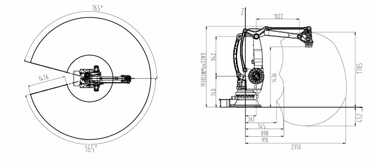 Taiho TR-F120/180 robotic palletizer for bag palletizing case/carton/box stacking CE certified from China