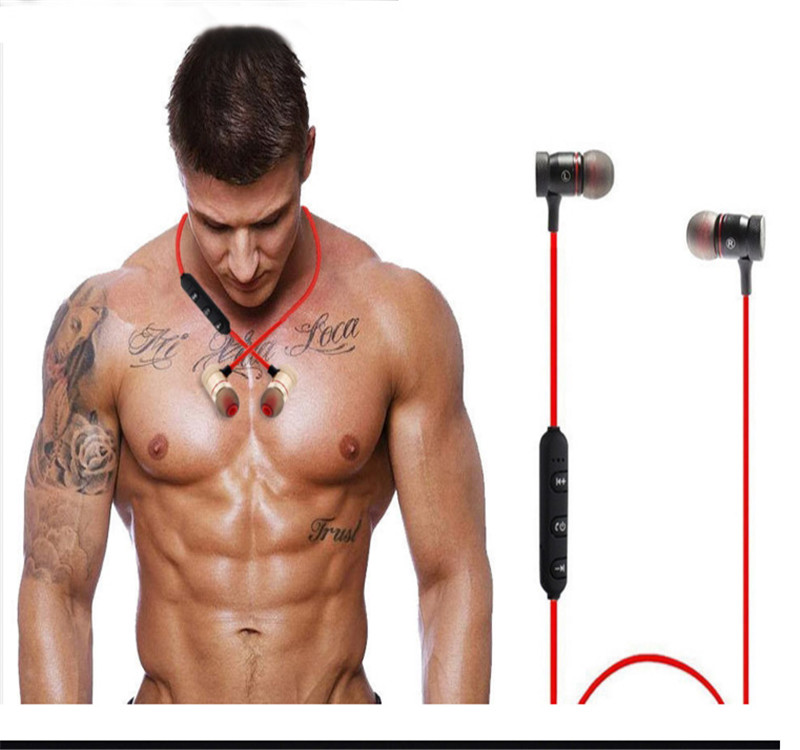 M5 Bluetooth Wireless Earphone Bluetooth headset Sports In Ear Magnetic Wireless Earbuds Earpiece With Mic For Mobile Phone