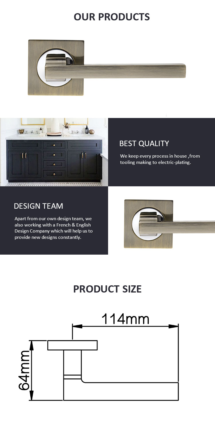 Wholesale luxury heavy duty aluminium door lever handle