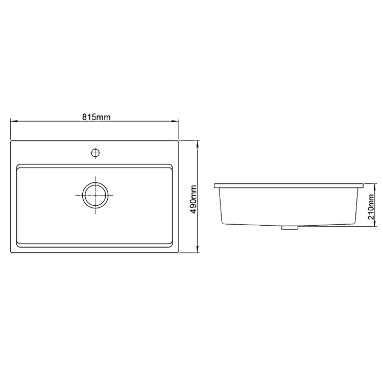 Hot Sale Handmade Quartz Sink Farmhouse Sink Kitchen