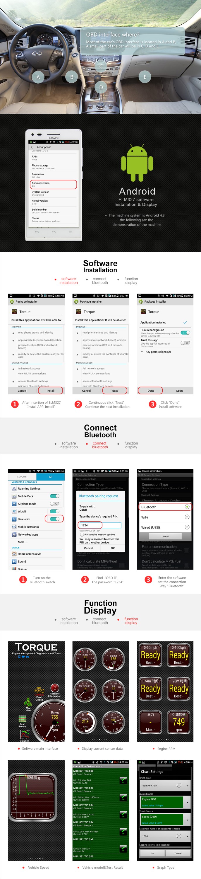 OBDII 25K80 Chip Super Mini ELM327 BT V1.5 Car Repair Equipment ELM 327 BT V1.5 Works On Android