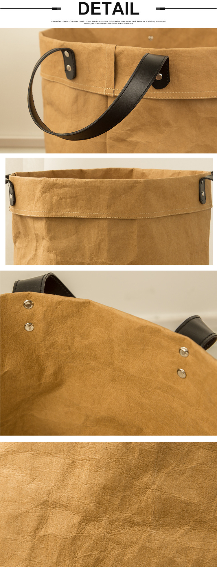 Wholesale eco-friendly laundry tote 3 section laundry hamper basket with Tyvek materials