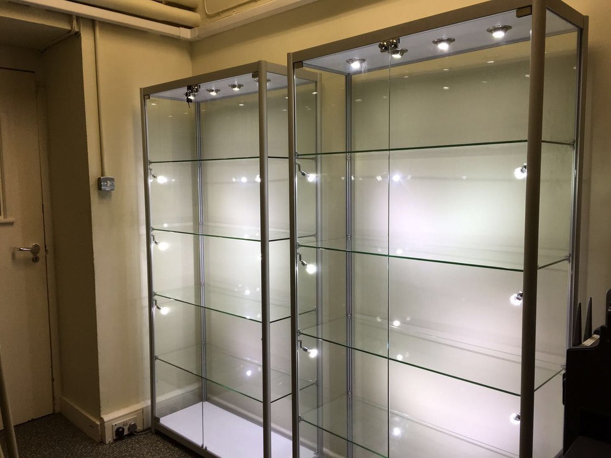 全玻璃现代钛合金玻璃展示柜,玻璃首饰展示柜,精品店家具