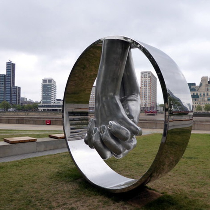 现代抛光人体手工雕塑/不锈钢爱情雕塑 - buy sculpture love,love