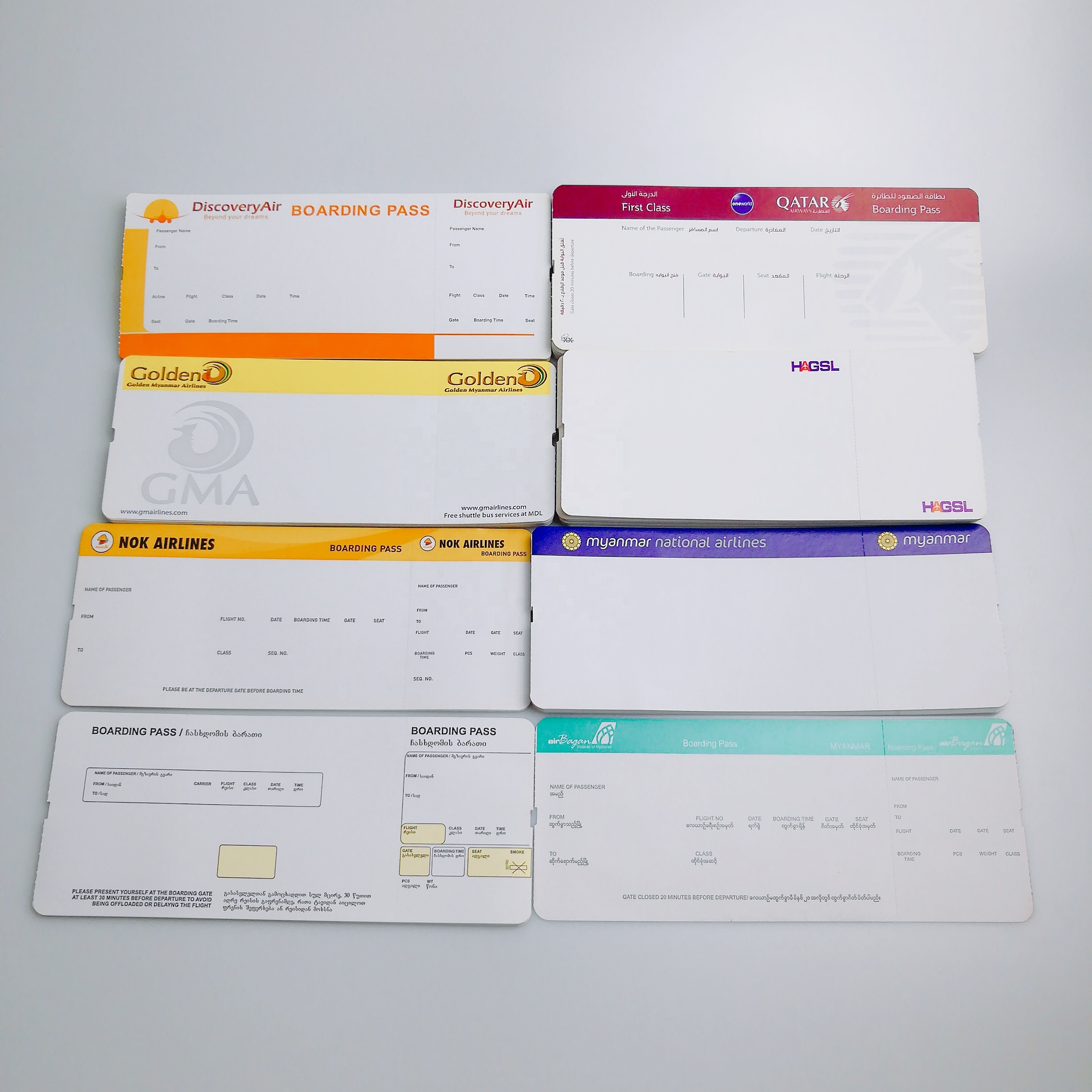 olantai 航空公司印刷热敏纸登机牌机票