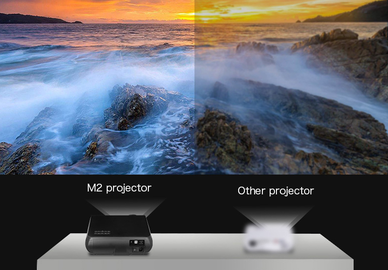 M2 Projector Android 6.0 OS Smart Wi-Fi Wireless Projection YouTube Online Video Projector