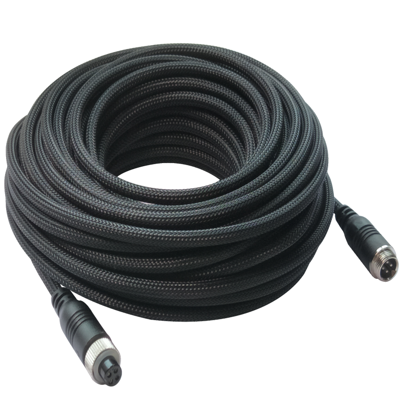 车辆备份系统扩展航空电缆 4 针与音频和视频电源线