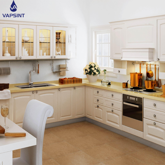 Shaker style rustic osb modular kitchen cabinets