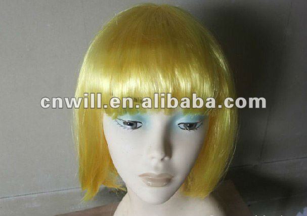 Perruque Courte Bob Pour Femme – Cheveux Synthétiques Brillants – Idéale Pour Carnaval, Soirée Déguisée, Spectacle