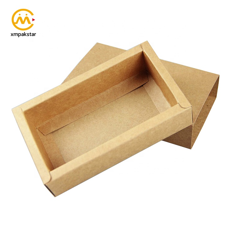 Factory custom eco friendly slide opening drawer brown black Kraft paper match packaging boxes for tea