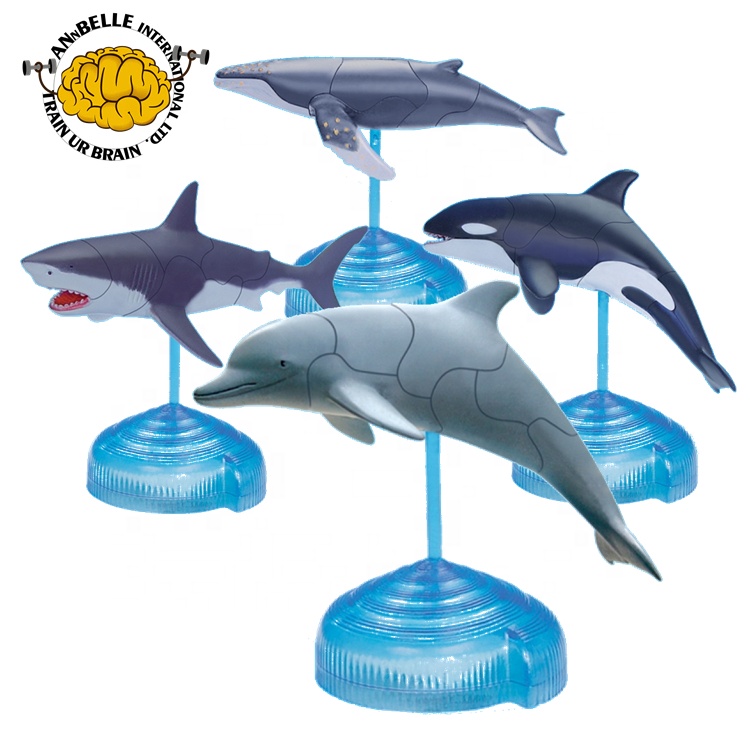 海の動物3Dパズル3Dパズルイルカ3Dパズルシャーククジラ
