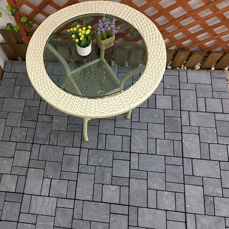 热卖ce认证 diy 设计天井石灰华石装饰瓷砖花园连锁地板为户外