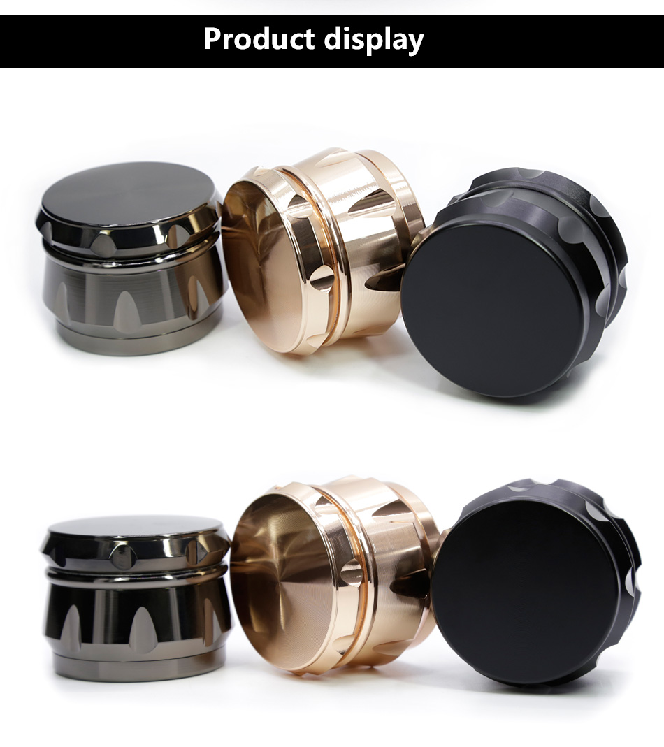 63mm 4 layer zinc alloy crusher metal grinder custom logo 5963