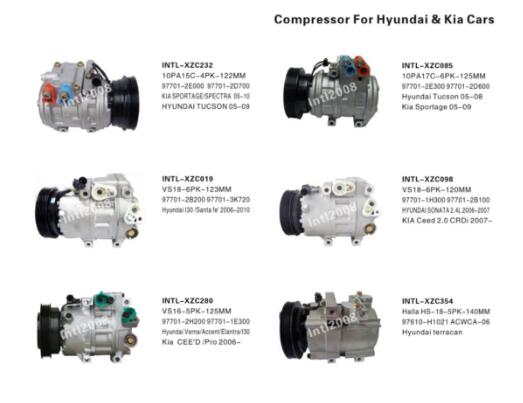 VS16 AC コンプレッサー 適用: ヒュンダイ/現代/HYUNDAI ソナタ 2.0L 2.4L 起亜 オプティマ 2010-2014 CO 11218 178317 F500-EB9AA-12 AL-II-9885 AL ヒュンダイソナタ 2011 2012 2013 2014 VS16E AC コンプレッサー起亜