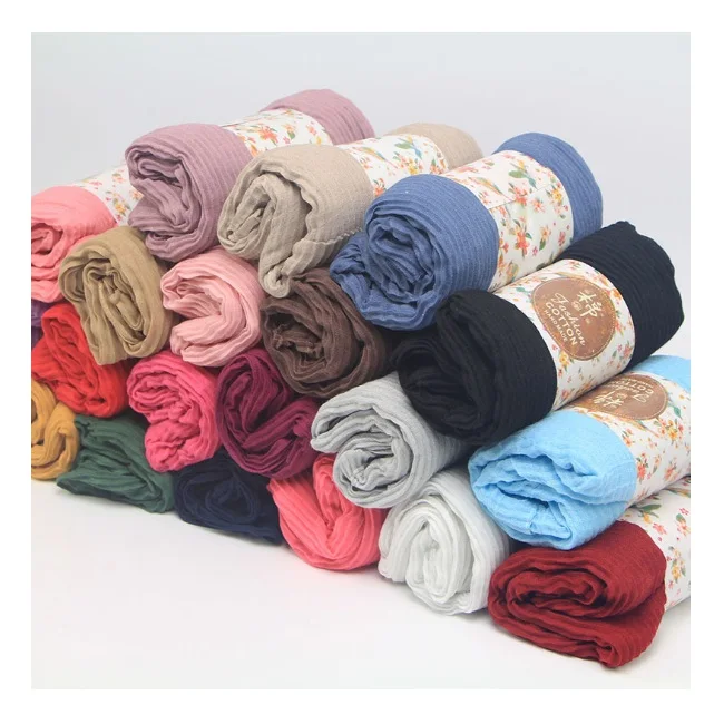 GEERDENG Bestseller Most Beautiful Extra Long Plain Islamic Muslim Scarf Hijab Ladies Fashion TR Cotton Scarfs for Germany