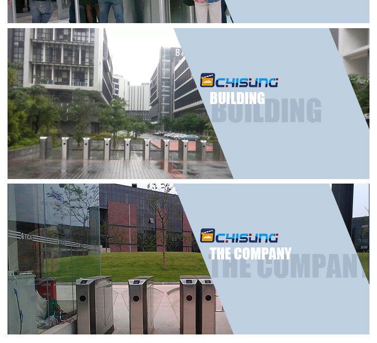 304 Stainless Steel Automatic Access Control System Baffle Gate Flap Barrier Turnstile